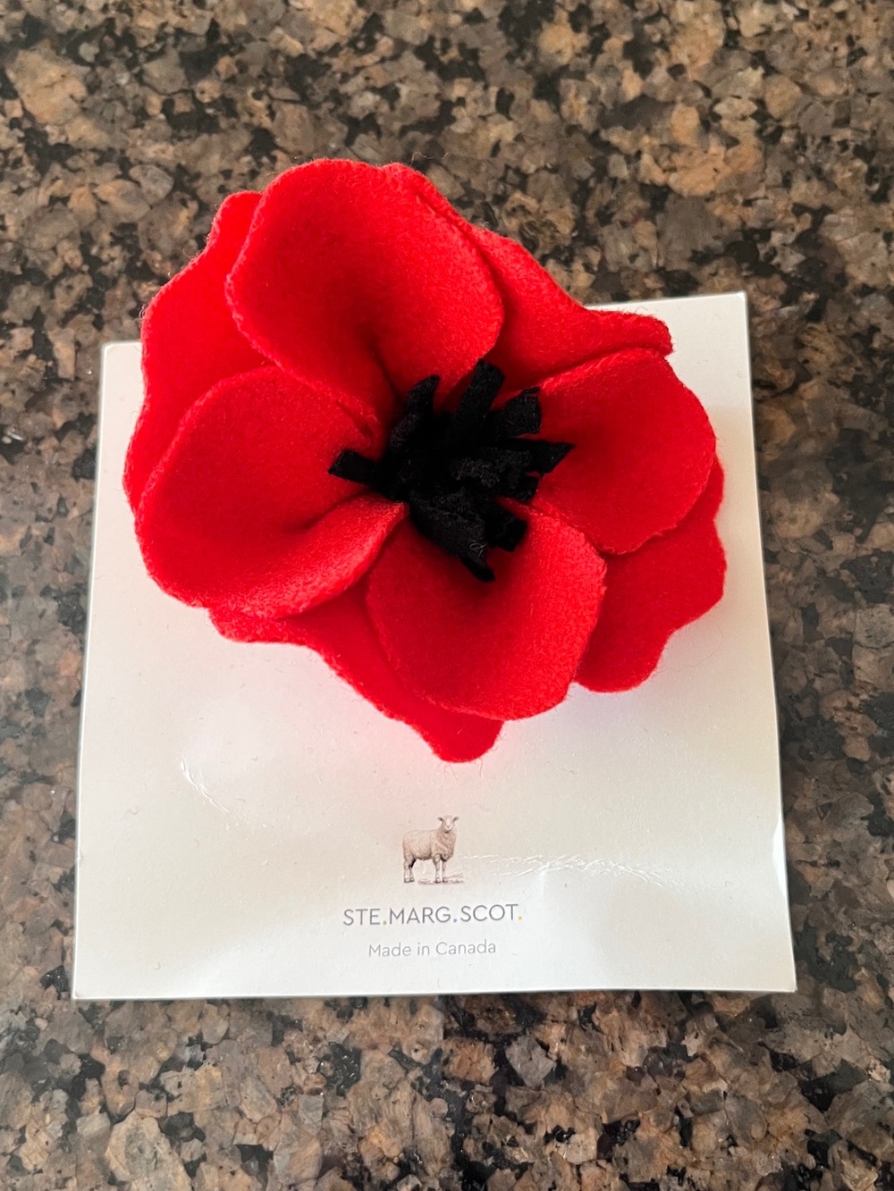 Ste.marg.scot. ( St Margaret of Scotland ) Poppy Brooch.